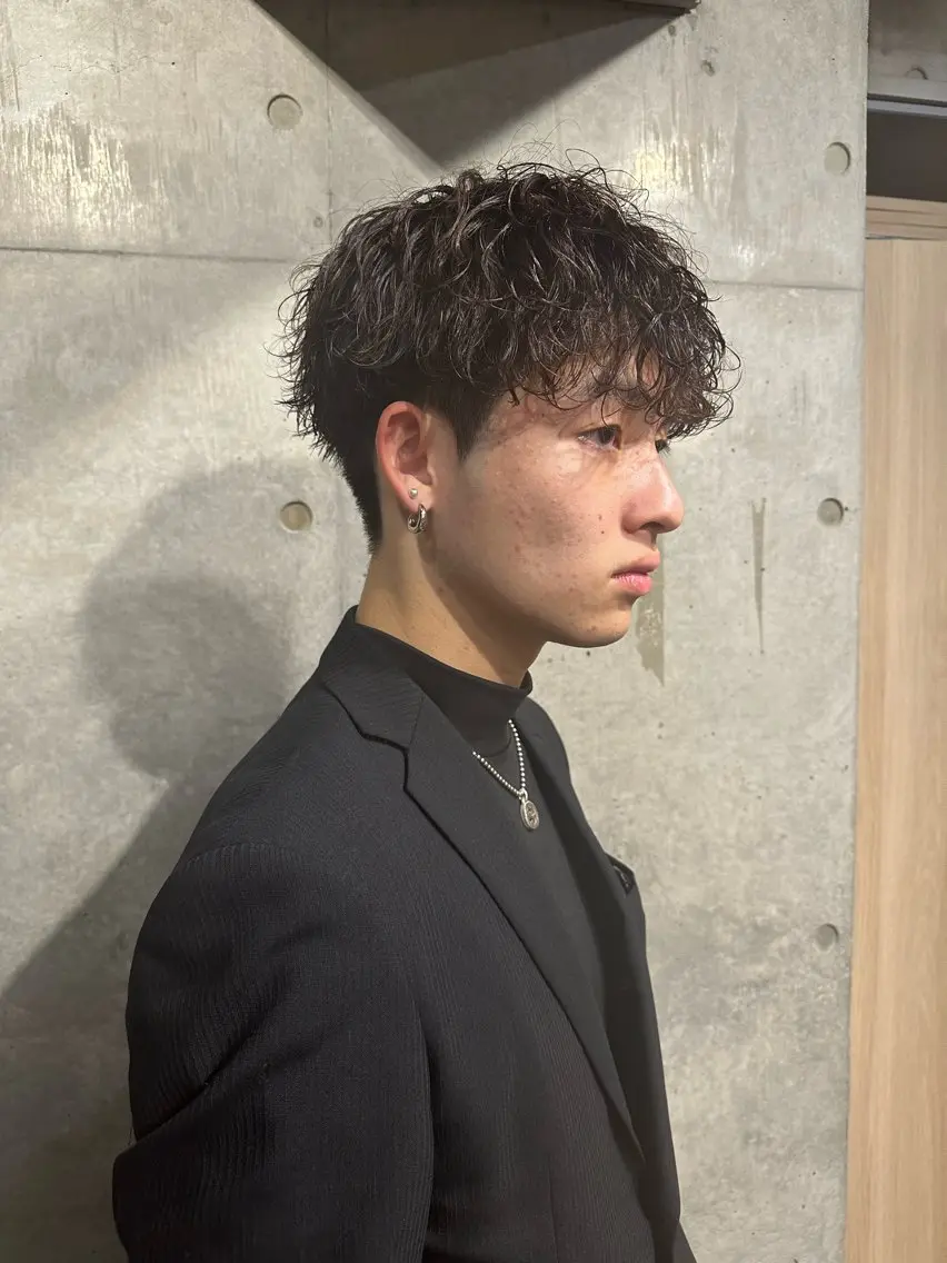 カラー メンズ マッシュ メンズパーマ DAIKIベージュ 🍂レイヤーカットのヘアスタイル