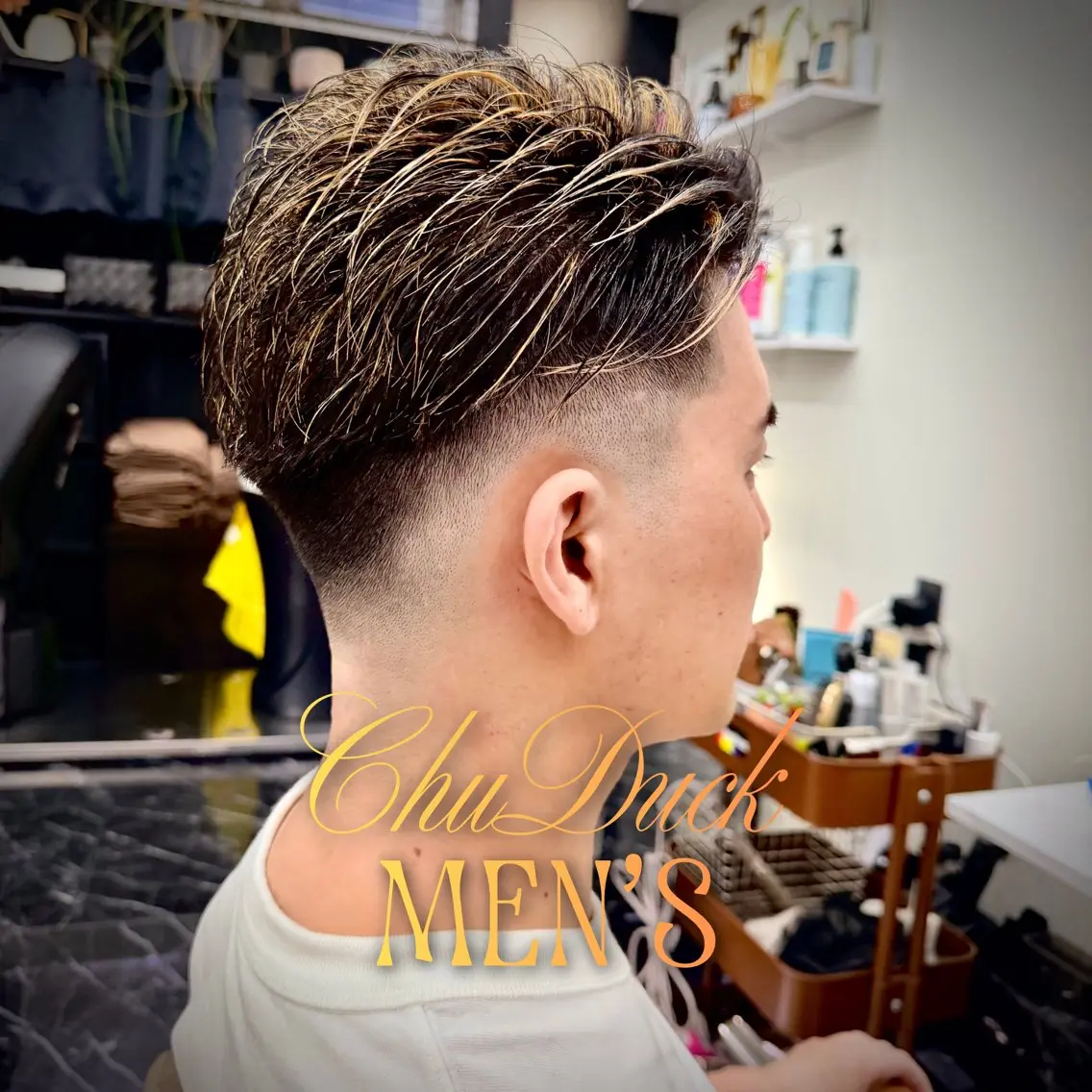 ショート カラー メンズ フェードカット ツーブロック カット フェードカット×ハイ トーン/SHOTAのヘアスタイル