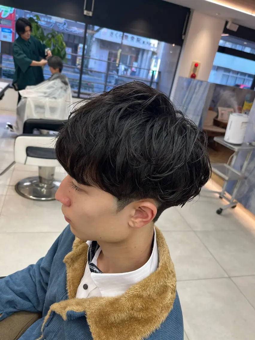 ショート パーマ メンズ ブリーチパーマ🌍 正木天のヘアスタイル