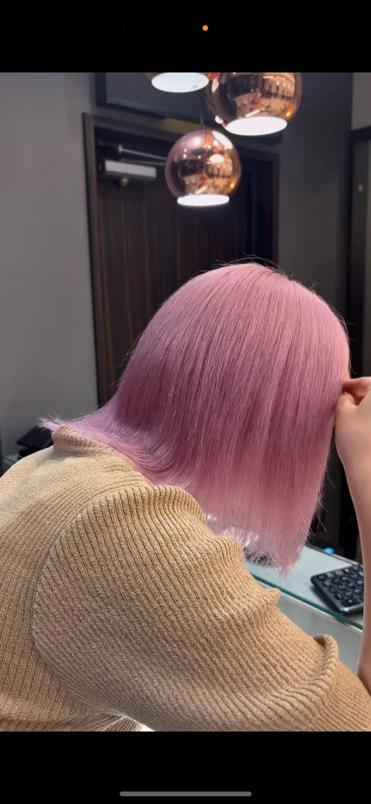 ミディアム カラー やわらかハイトーン‪ 🎀💭sakuraのヘアスタイル