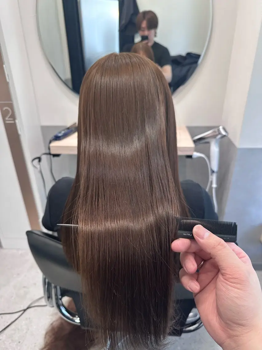 セミロング カラー ヘアアレンジ ヘアカラー トリートメント 美髪透明感特化｜ なおき｜池袋美容師のヘアスタイル