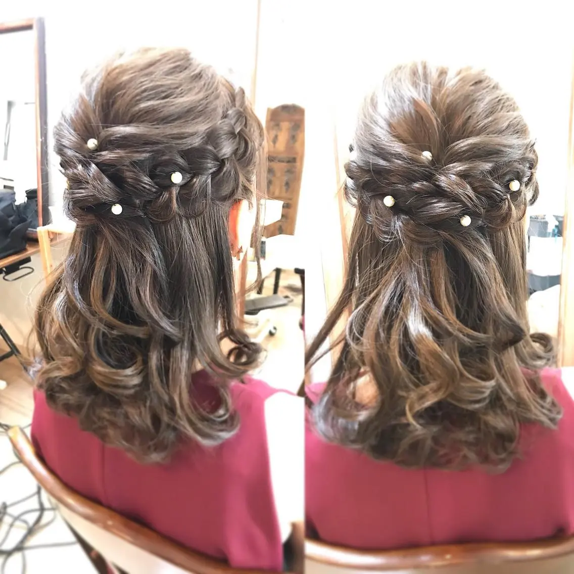 セミロング ヘアアレンジ ヘアセット 早朝✨ヘアセット 着付け/清水玲歌のヘアスタイル