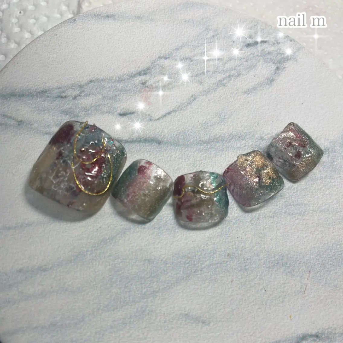 ネイル フットネイル マグネットネイル ニュアンスネイル NAIL★M 真紀のネイルデザイン