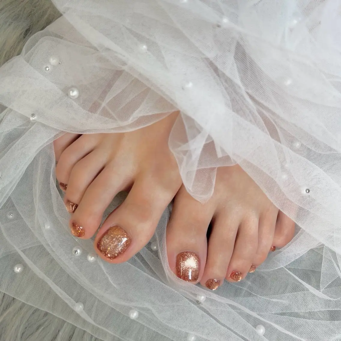 FOOT ワンカラーor ラメグラデーションの写真