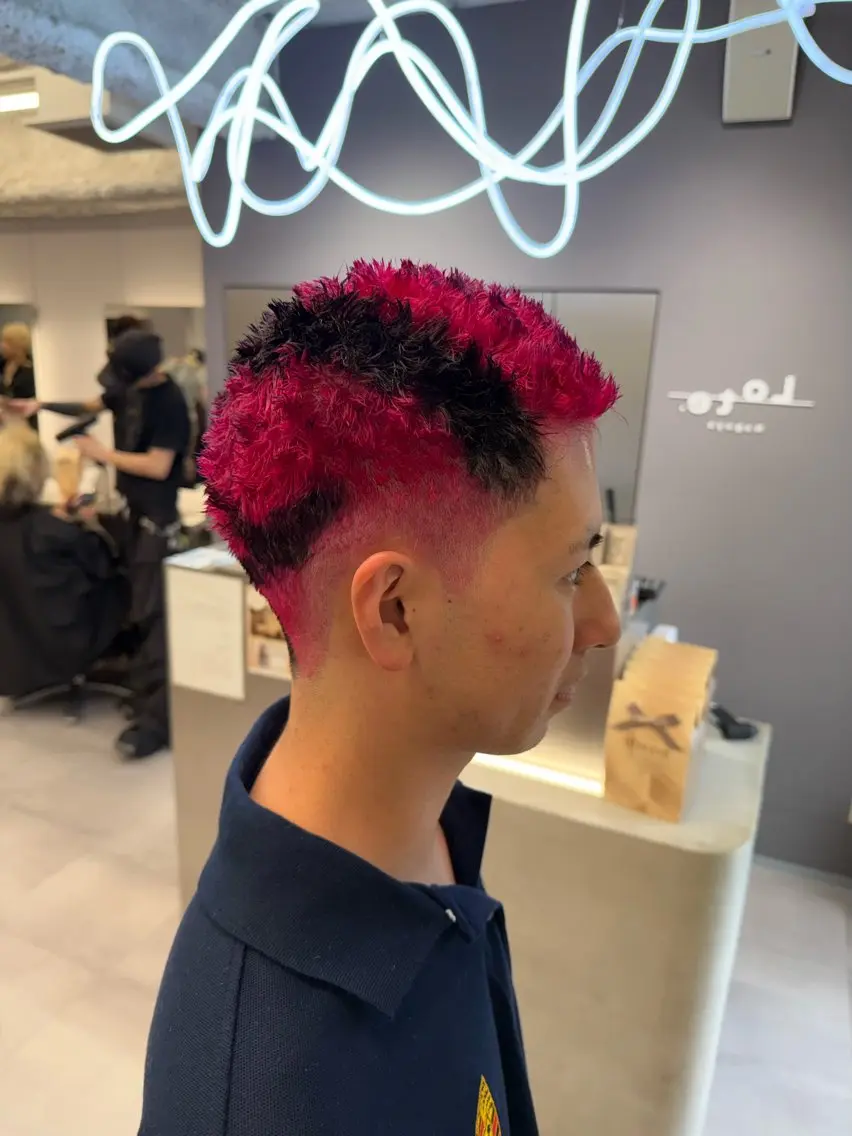ショート パーマ メンズ カット ヘアカラー パーマ 酒井 剛喜のヘアスタイル