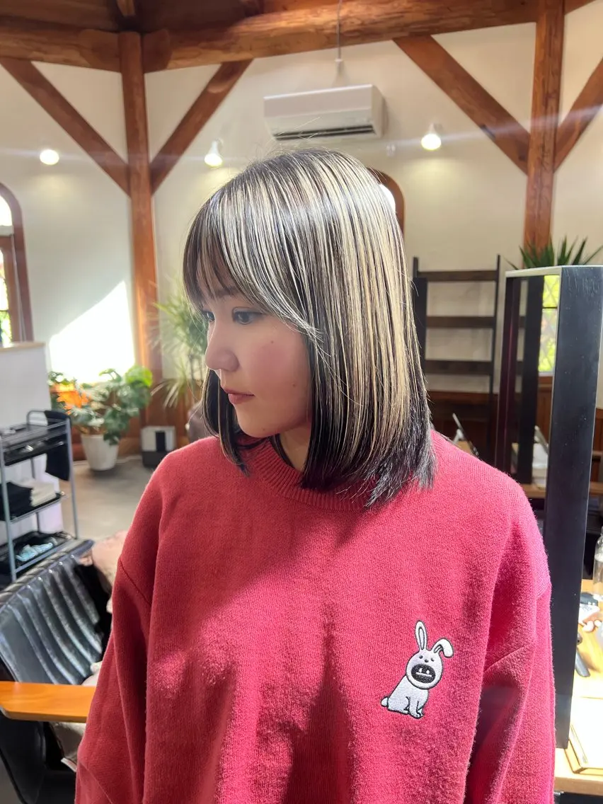 ミディアム カット 名取 純平のヘアスタイル