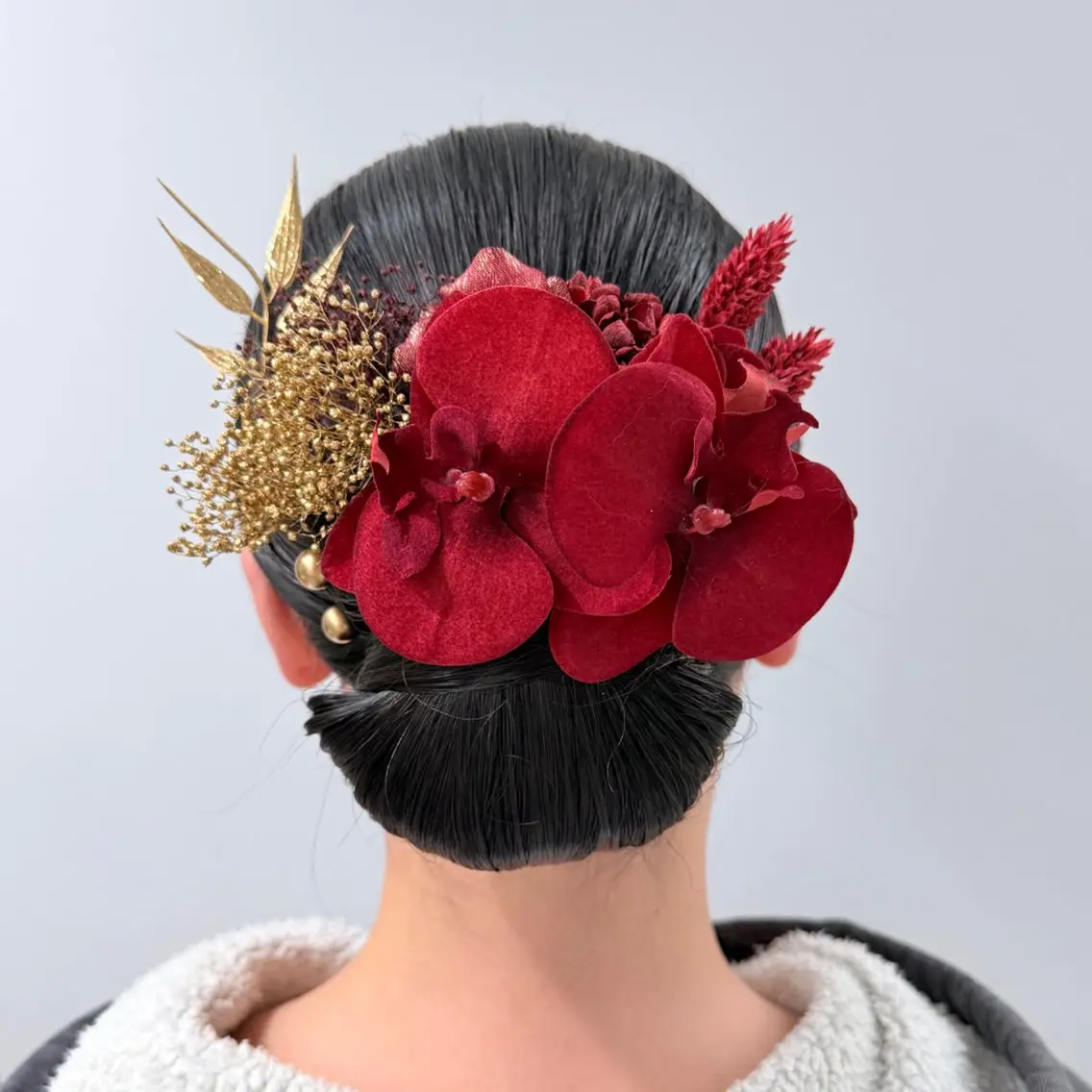 ロング ヘアアレンジ 成人式 髪飾り 古沢 みづきのヘアスタイル