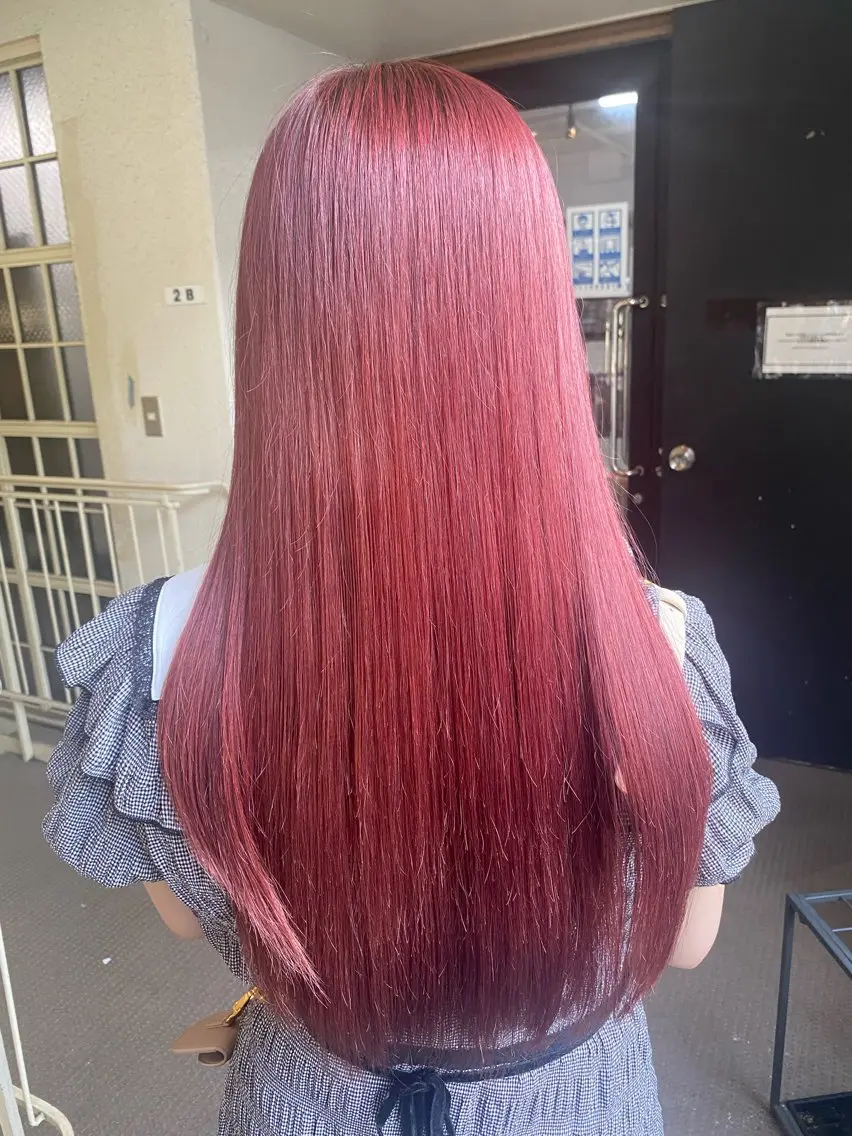 セミロング カラー ヘアアレンジ ヘアカラー トリートメント 🌟🍒ハイトーン 韓国ヘア/ユウミのヘアスタイル