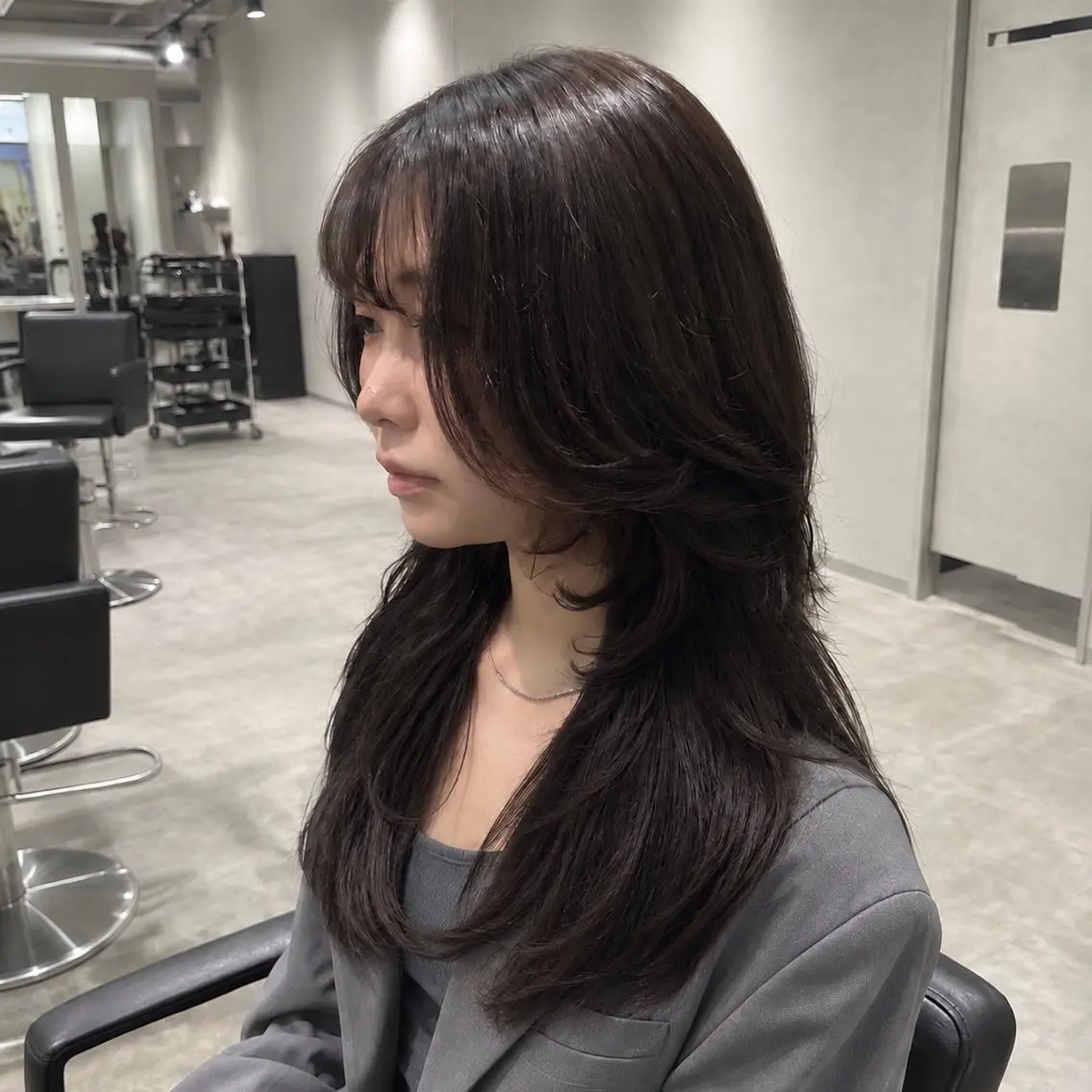 ロング カット 【くびれウルフ/ レイヤー】🖤ゆまののヘアスタイル