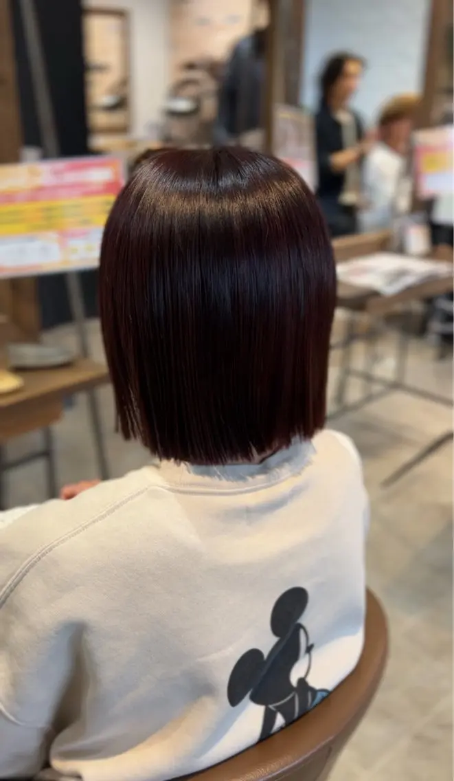 【🐰切りっぱなしボブ限定🤍ྀི】切りっぱなしボブ＋艶トリートメント☁️🫧の写真