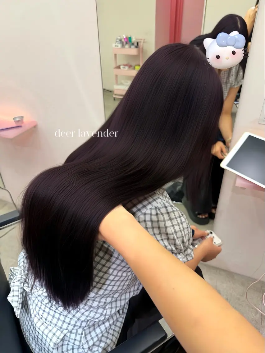 ロング カラー ブリーチ 透明感カラー ディープラベンダー ラベンダーカラー ブリーチなしカラー ヘアカラー トリートメント 【店長】 Mahiroのヘアスタイル