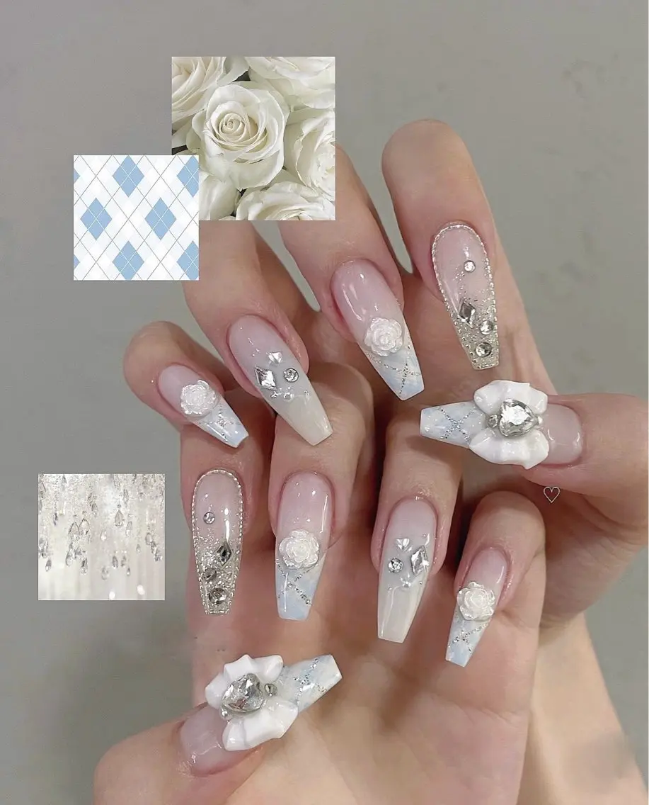 ネイル アートネイル ボルドー フレンチネイル ジェルネイル 氷ネイル・うるうるネイル ハンドネイル Julie Nail Rinのネイルデザイン