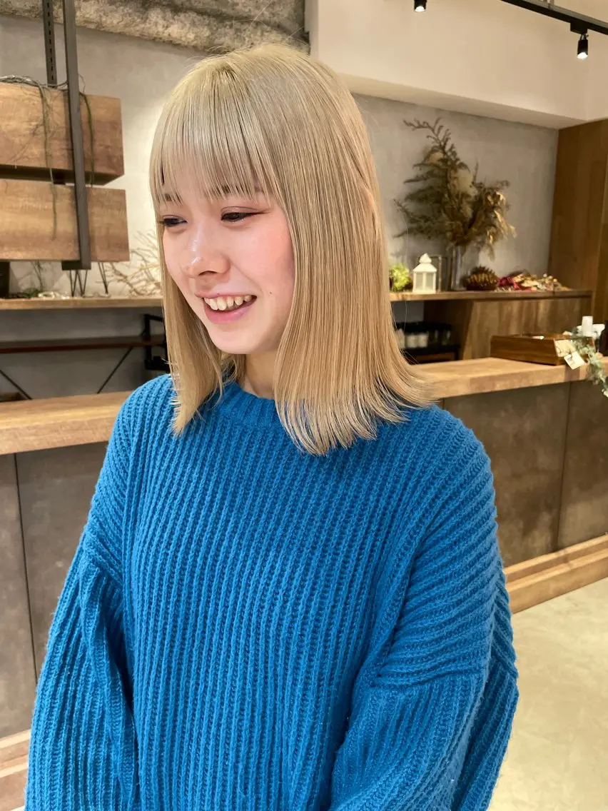 《✨ミニモ限定✨》🌈ダメージ軽減ブリーチ+オンカラー🌈¥15,400→¥7500の写真