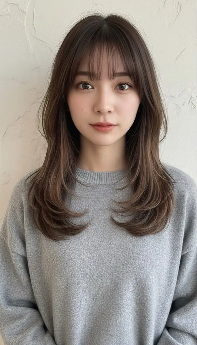 セミロング カラー ワンレンボブ ショートボブ ベージュカラー ブリーチ ケアブリーチ カット ヘアカラー トリートメント 🥀髪質改善/ 透明感🥀ユイキのヘアスタイル