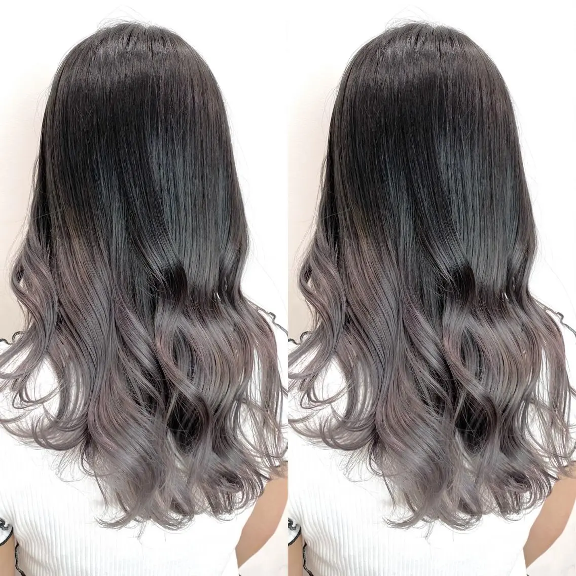 セミロング カラー 🌙HIZUKI🌙 ハイトーン 艶髪のヘアスタイル