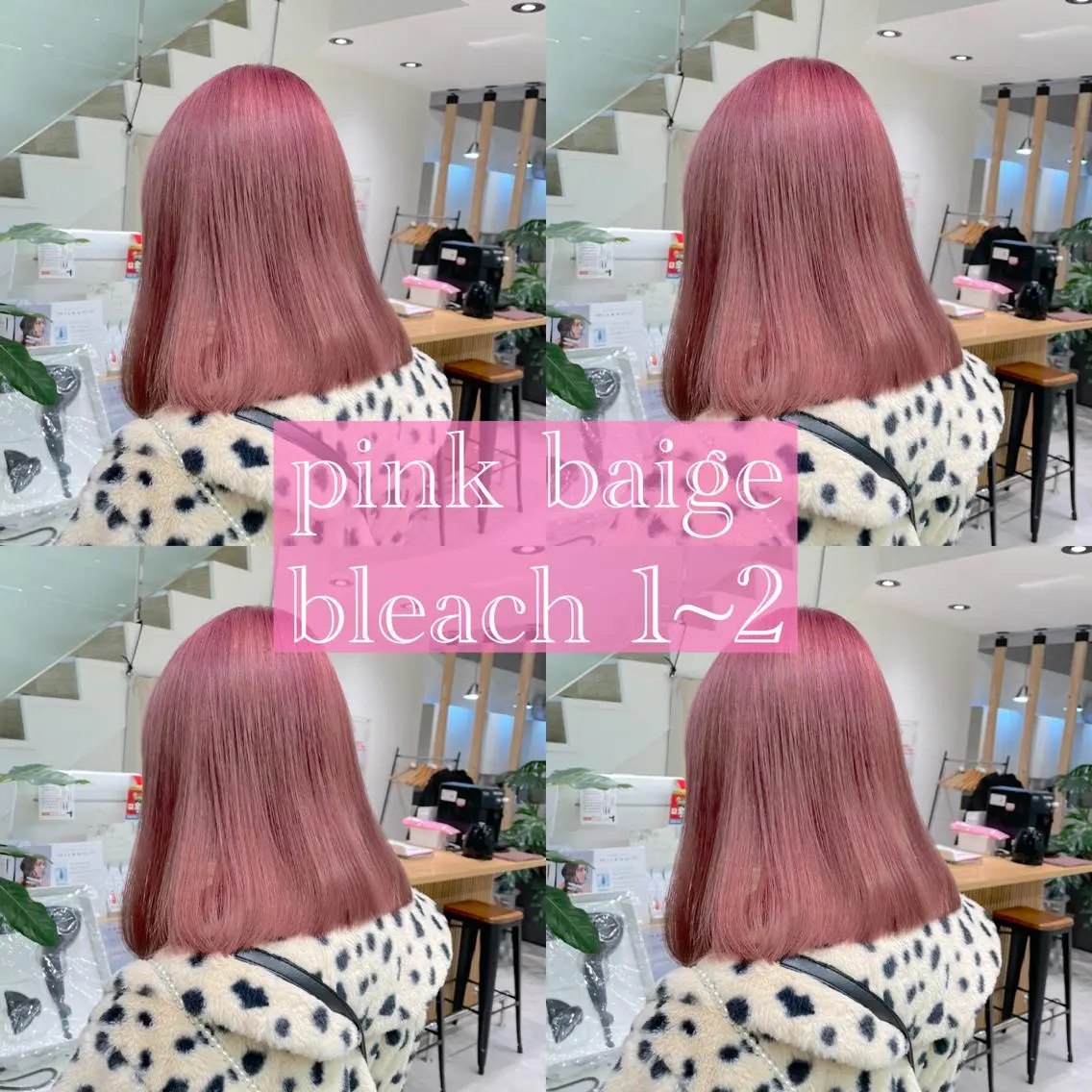ミディアム カラー ハイトーンカラー ピンクカラー ヘアカラー ピンクカラー🎀/ ミルクティー🍼花音のヘアスタイル