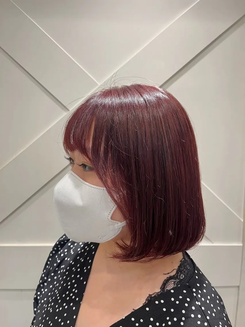 ミディアム カラー ヘアカラー トリートメント 韓国レイヤー 暖色カラー/さくらのヘアスタイル