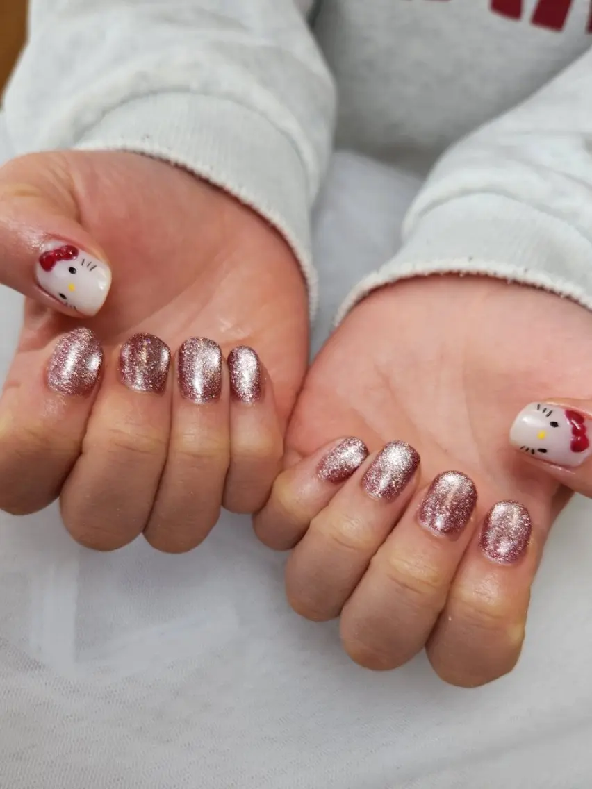 ネイル フラッシュネイル ジェルネイル ガーリー 韓国ネイル ピンク Nailroom3  古屋のネイルデザイン