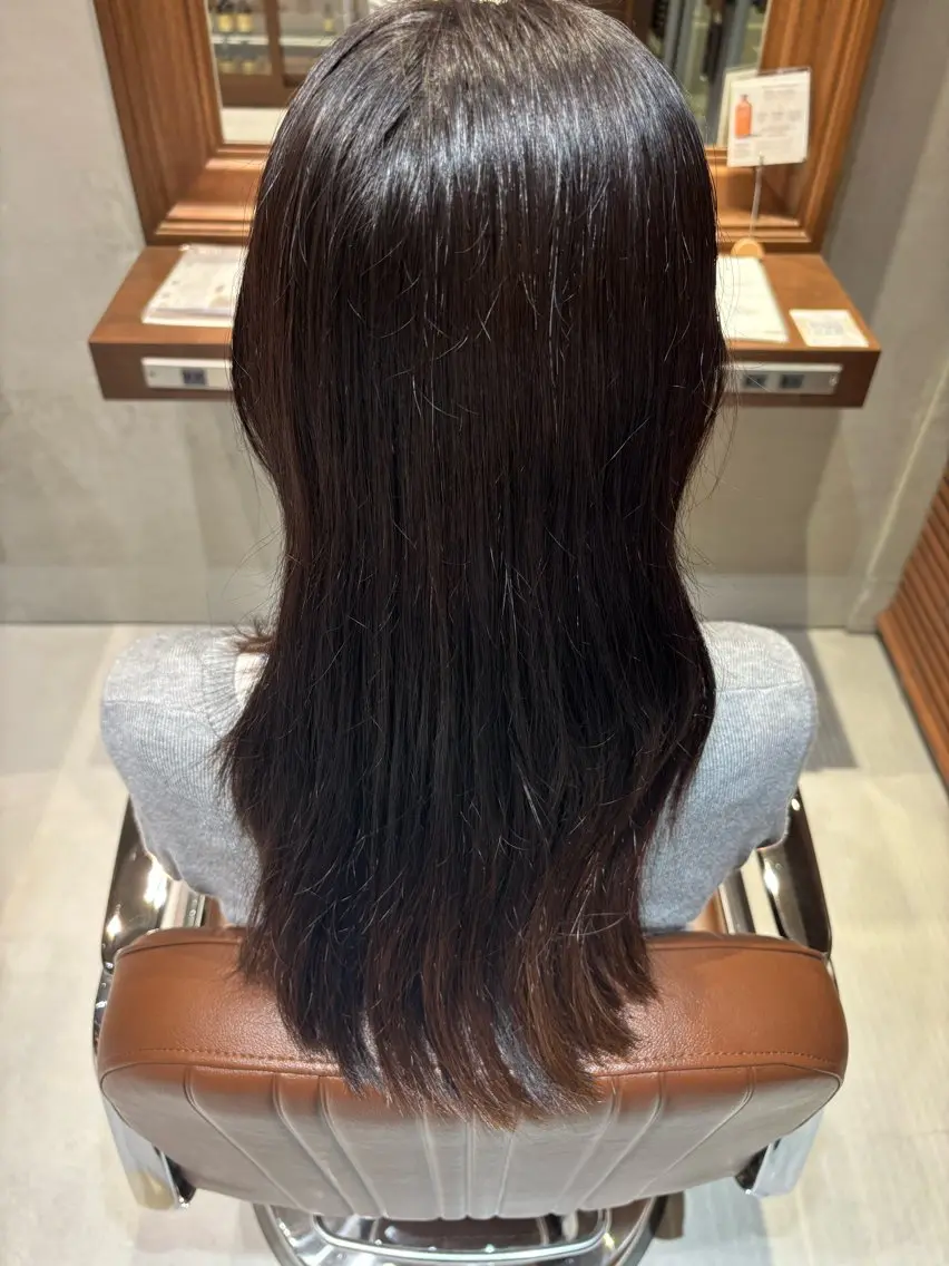 ミディアム 縮毛矯正 佐々木 楓華🎀👗のヘアスタイル