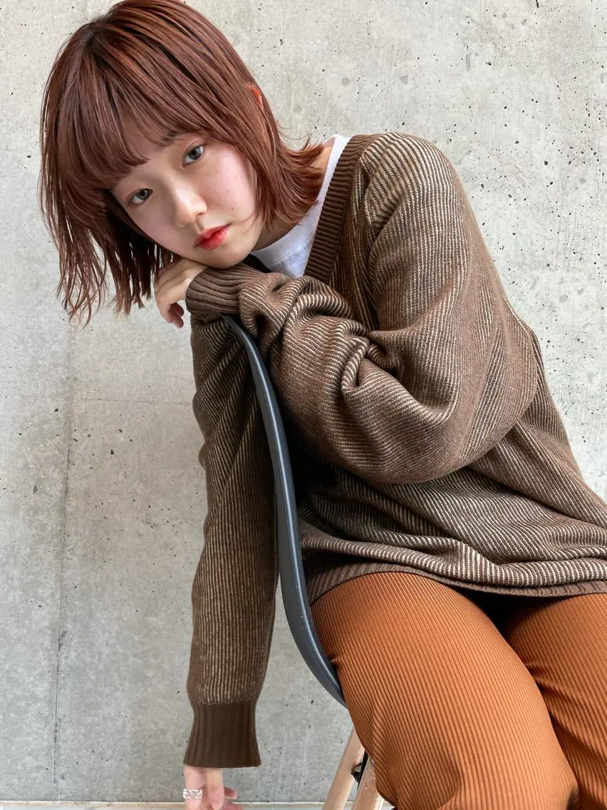 🌸初回の方限定クーポン🌸 【似合わせカット✂️+艶カラー(フルカラー)🔮+ケアトリートメント✨】の写真