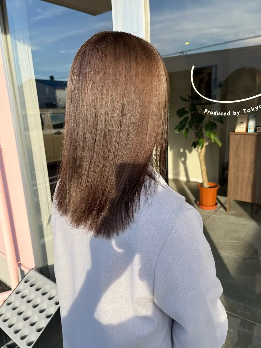 ミディアム カット ヘアカラー トリートメント ブリーチ⏳艶カラー Natsukiのヘアスタイル