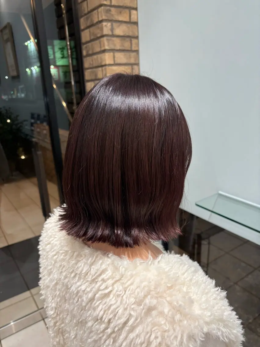 ミディアム カラー ボブ 外ハネヘア serio miai 石原麻尋のヘアスタイル