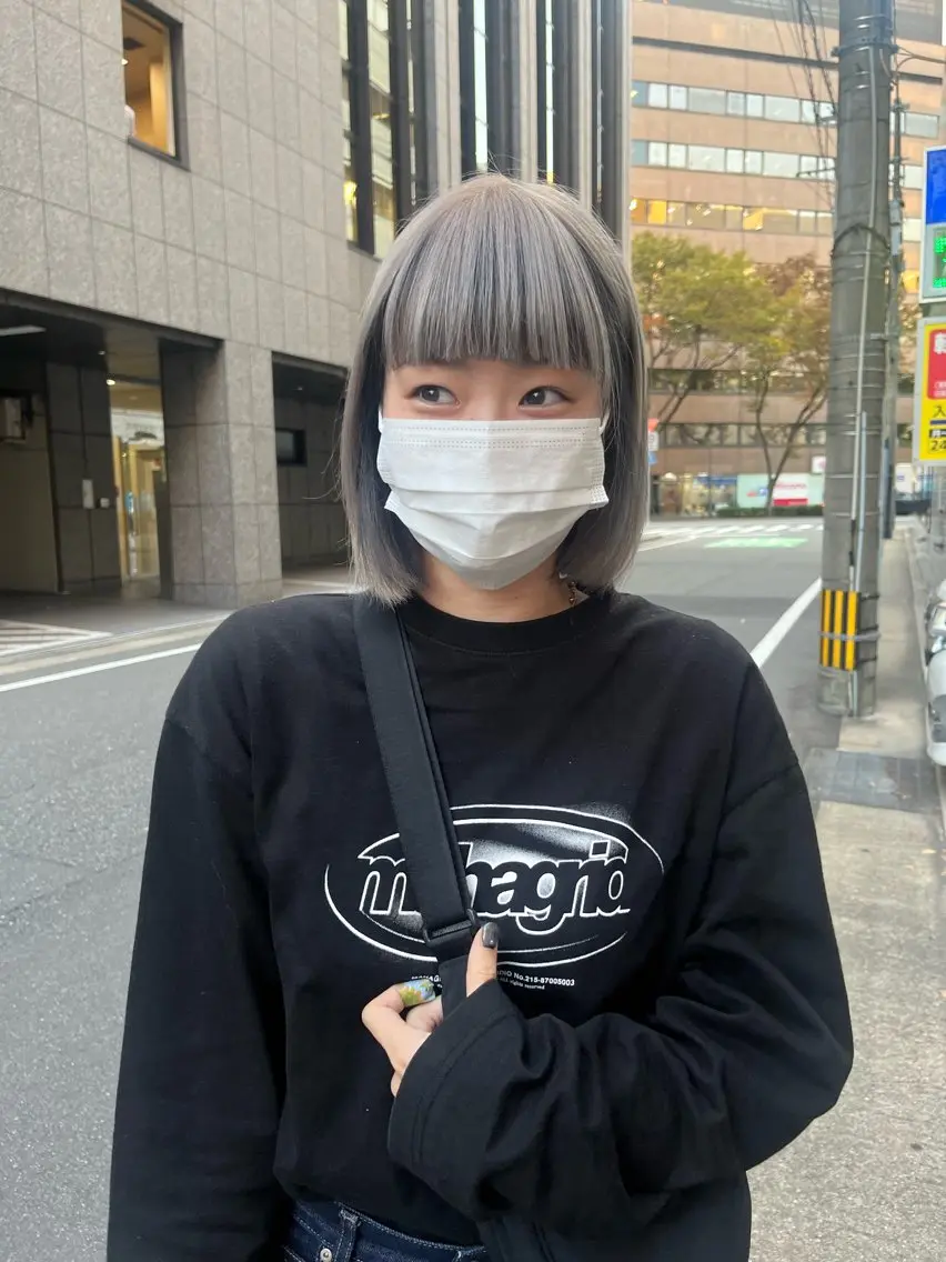 カラー カット ヘアカラー トリートメント こまつばらみお/レイ ヤー/ダブルカラーのヘアスタイル