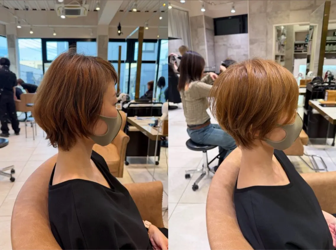 ショート カラー カット ヘアカラー トリートメント 【8月まで‼️】 ショート MARIAのヘアスタイル