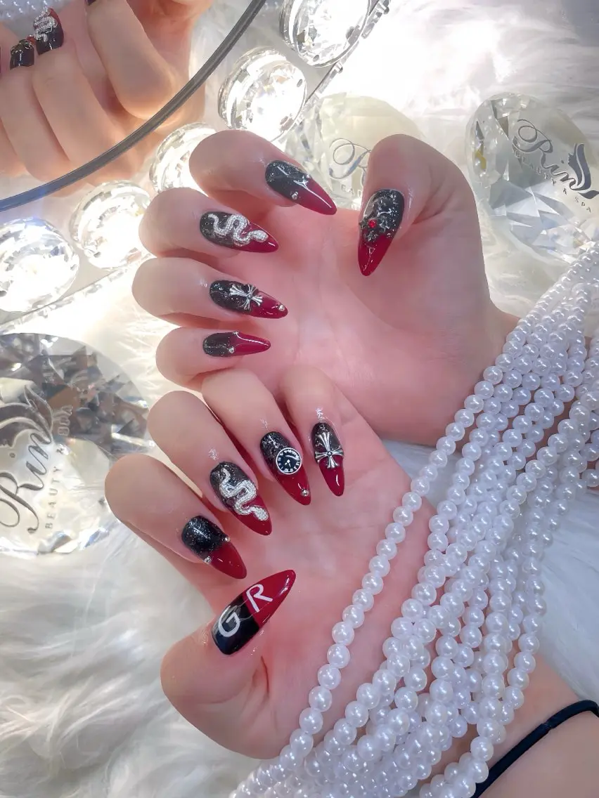 ネイル クリアネイル ドット フットネイル ジェルネイル グリーン ハンドネイル Rin Nail 新大久保店のネイルデザイン