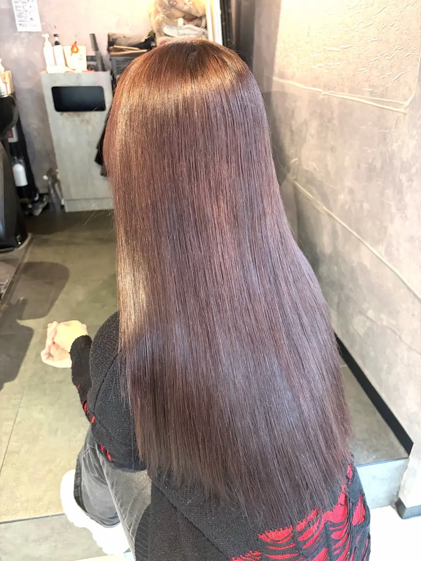 ロング カラー カット ヘアカラー トリートメント 🩶鈴木茉奈🩶艶髪 /透明感/暖色カラーのヘアスタイル