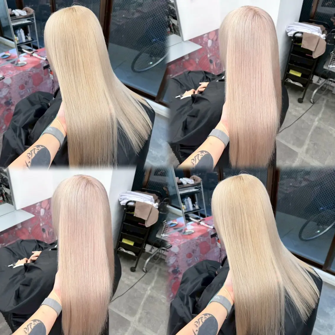 カラー ベージュカラー ホワイトベージュ ヘアカラー PELEmana🎀 ハイトーン🧚🪄のヘアスタイル