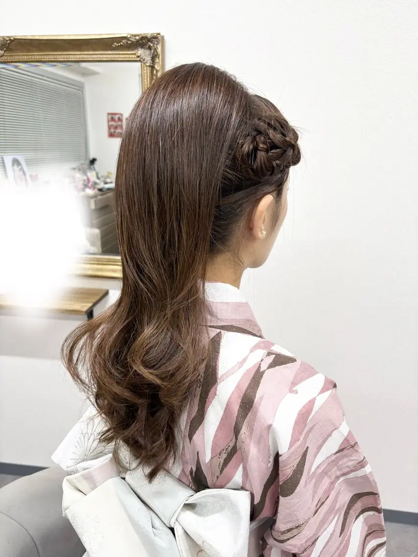 ヘアアレンジ 結婚式・ブライダル カチューシャ 浴衣 ヘアセット ヘアサロン ミカヅキのヘアスタイル
