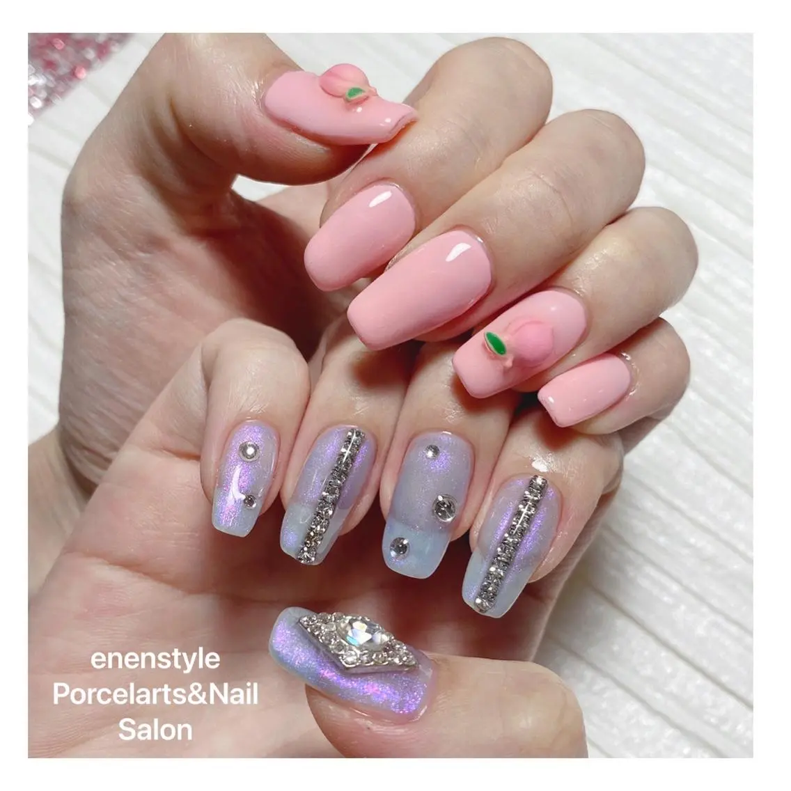 ミディアム ネイル 🐾enen style 🐾のネイルデザイン