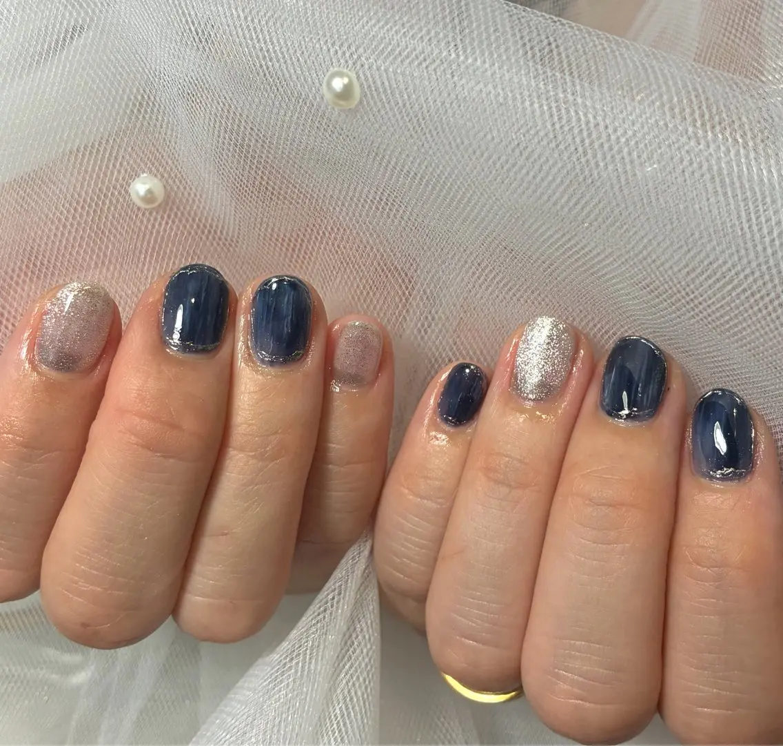 ネイル ブルー milimili アンナのネイルデザイン