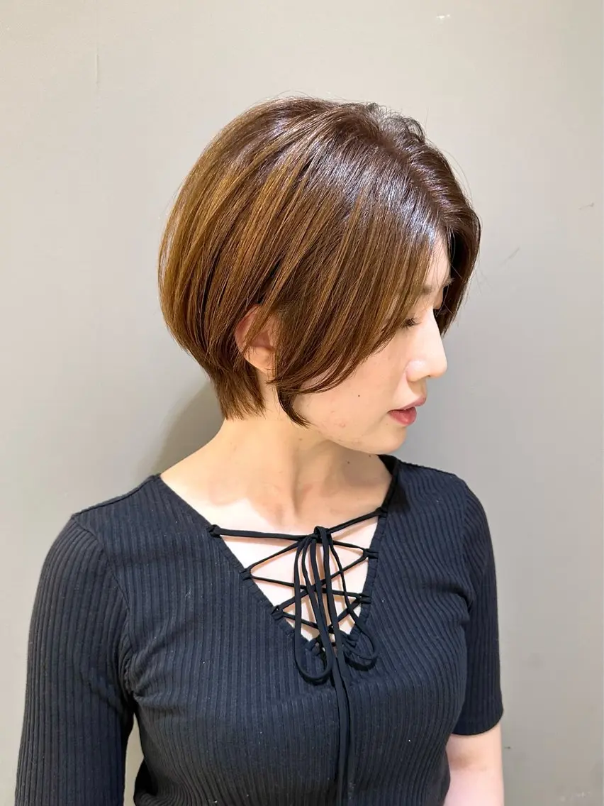 ショート ショートボブ ハンサムショート 丸みショート ボブ ショートヘア 荻窪/ショートヘア✨ ショートボブ長松大哉のヘアスタイル