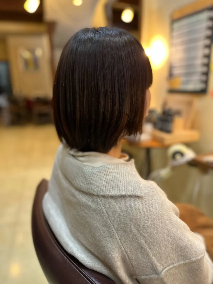 ショート 縮毛矯正 希優/ケアカラー /ハイトーンカラーのヘアスタイル