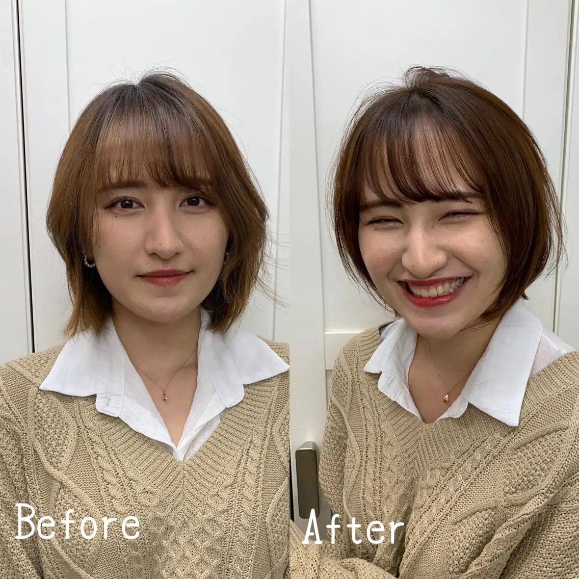 ショート カラー ハットリ /北習志野のヘアスタイル