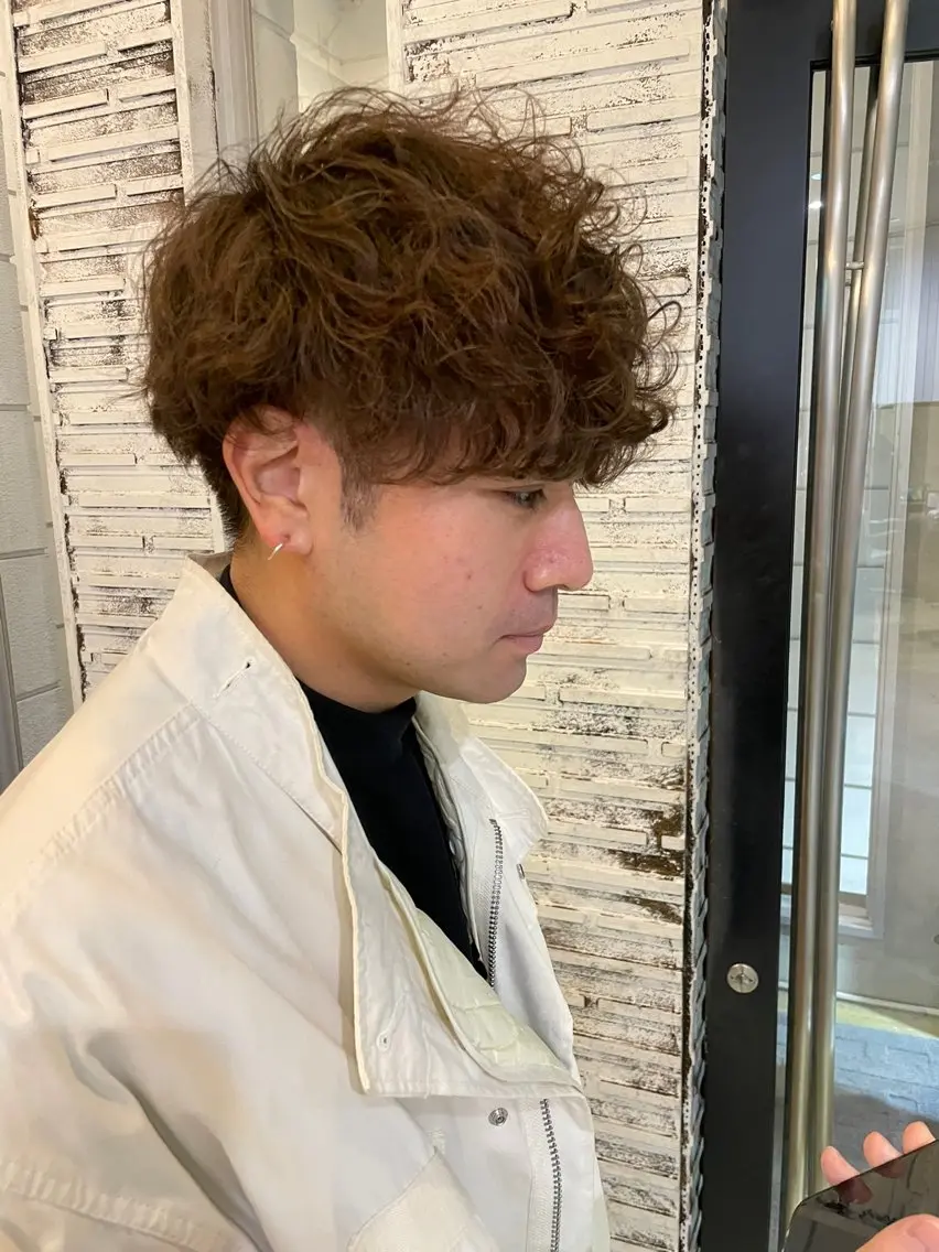 ショート パーマ メンズ メンズカット/パーマ 特化motooのヘアスタイル