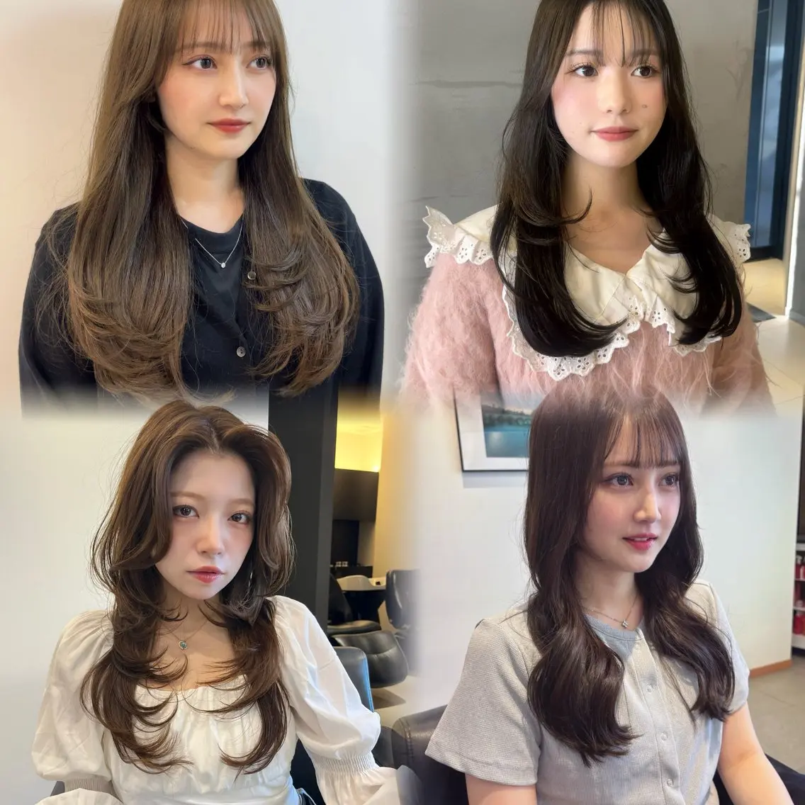 ロング レイヤーカット カット ヘアカラー トリートメント 顔周りレイヤー 髪質改善 / AYUのヘアスタイル
