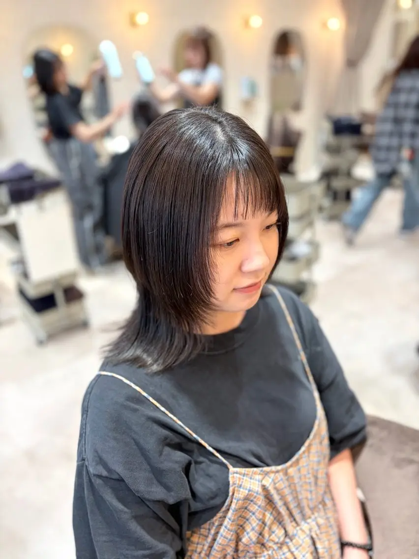 ミディアム カラー 菅原 渚のヘアスタイル