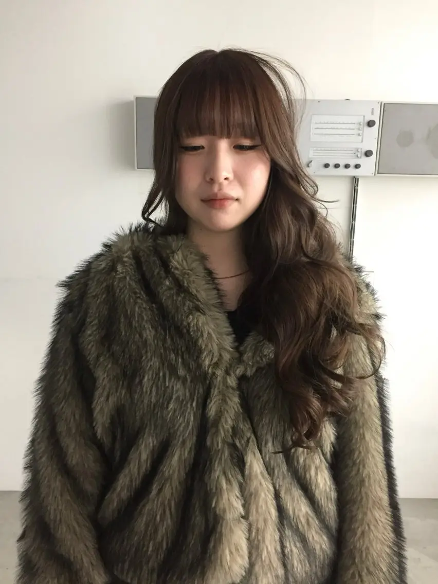 ロング カラー ブラウンカラー チョコレートブラウン MISAKI 福岡美容室のヘアスタイル