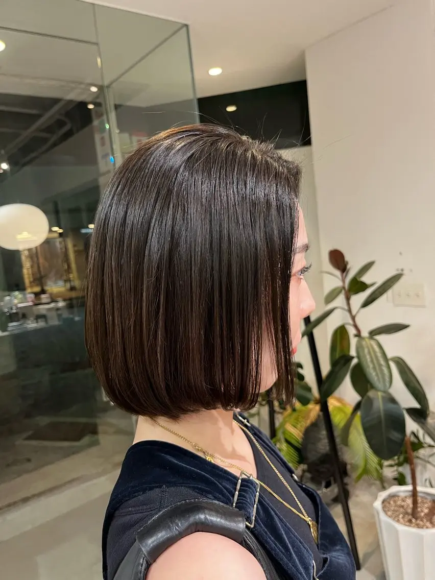 ミディアム カラー カット ヘアカラー トリートメント 池田 寿子のヘアスタイル