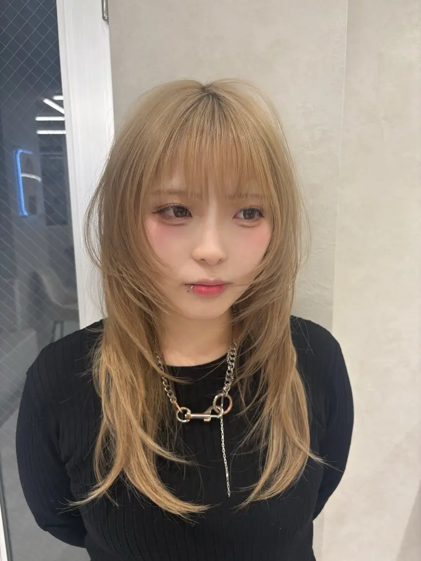 セミロング ハッシュカット ハイレイヤー 韓国風ヘア レイヤーカット カット Yuta✂︎ 韓国レイヤー🪽のヘアスタイル
