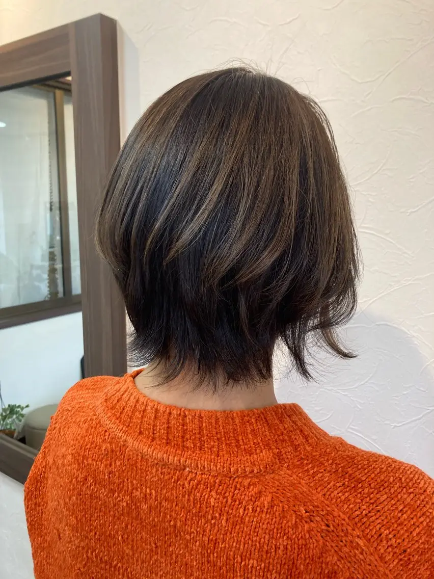 ショート ヘアカラー トリートメント 池岡 洋子のヘアスタイル