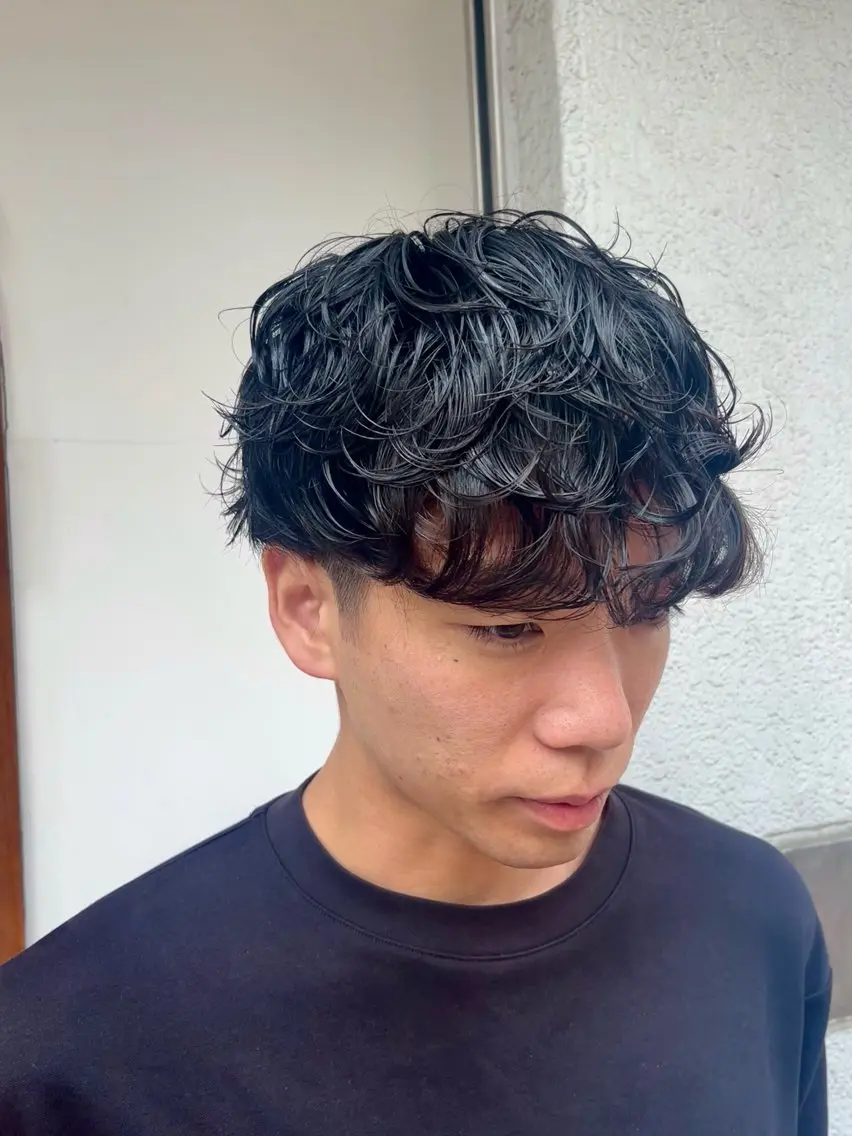 パーマ メンズ メンズパーマ 🟦メンズ特化🟦 たかしま　あさひのヘアスタイル