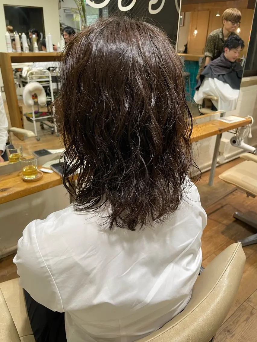 ミディアム パーマ YUKI 新宿カット パーマ/カラーのヘアスタイル