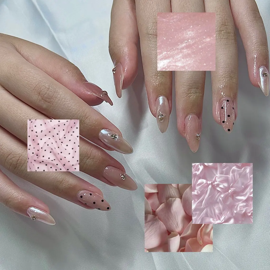 ネイル アートネイル クリアネイル ドット 持ち込み ニュアンスネイル ハンドネイル BASIC麻布十番店 Jr あおいのネイルデザイン