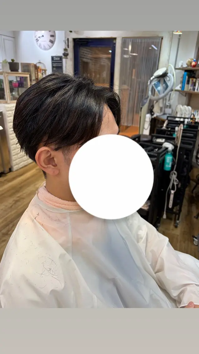 メンズ カット 加茂野 緑のヘアスタイル