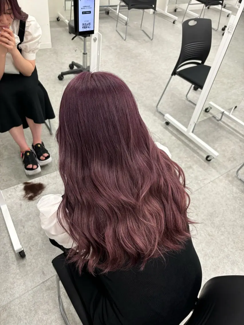 ロング カラー ヘアカラー トリートメント ヘッドスパ ヘアセット 🫧韓国風透明感 ヘア🫧towaのヘアスタイル