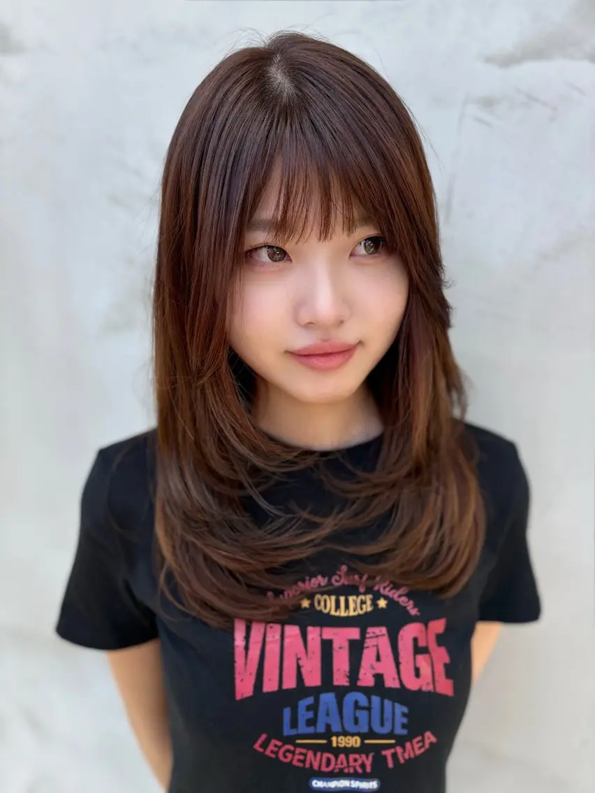 ロング レイヤーカット 石崎 美帆のヘアスタイル